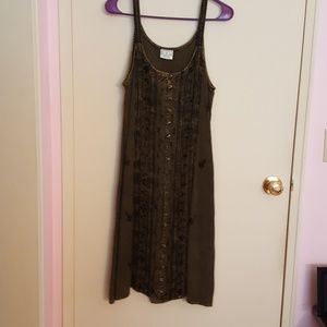 Thin strapped raylon dress